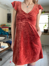 Load image into Gallery viewer, Velour Terracotta Dress
