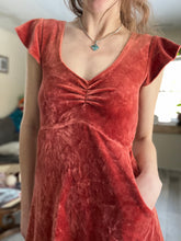 Load image into Gallery viewer, Velour Terracotta Dress
