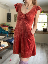 Load image into Gallery viewer, Velour Terracotta Dress
